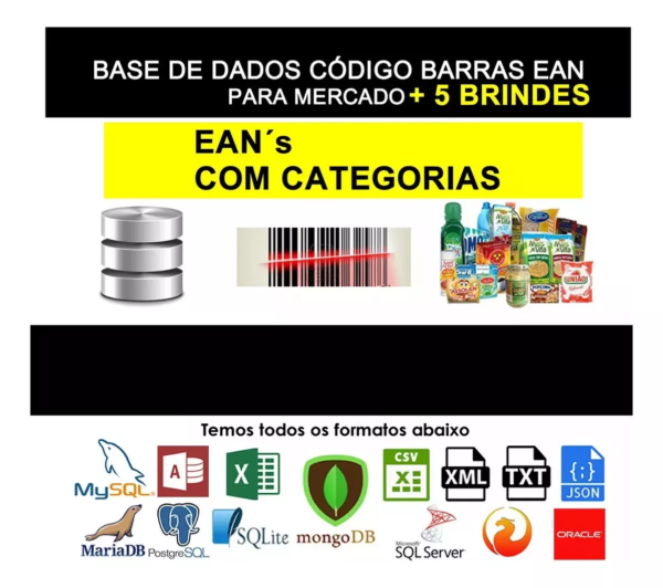 Banco de Dados de Produtos – Mais de 510 Mil Itens com EAN, NCM, CEST e 112.800 Imagens de Alta Qualidade