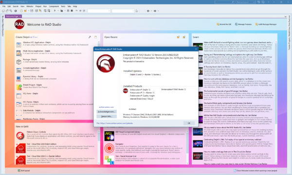 Embarcadero® RAD Studio 12.2 Build 29.0.53982.0329 Inline Update